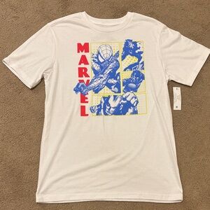 New! Marvel White Tee with Blue and Red Graphic